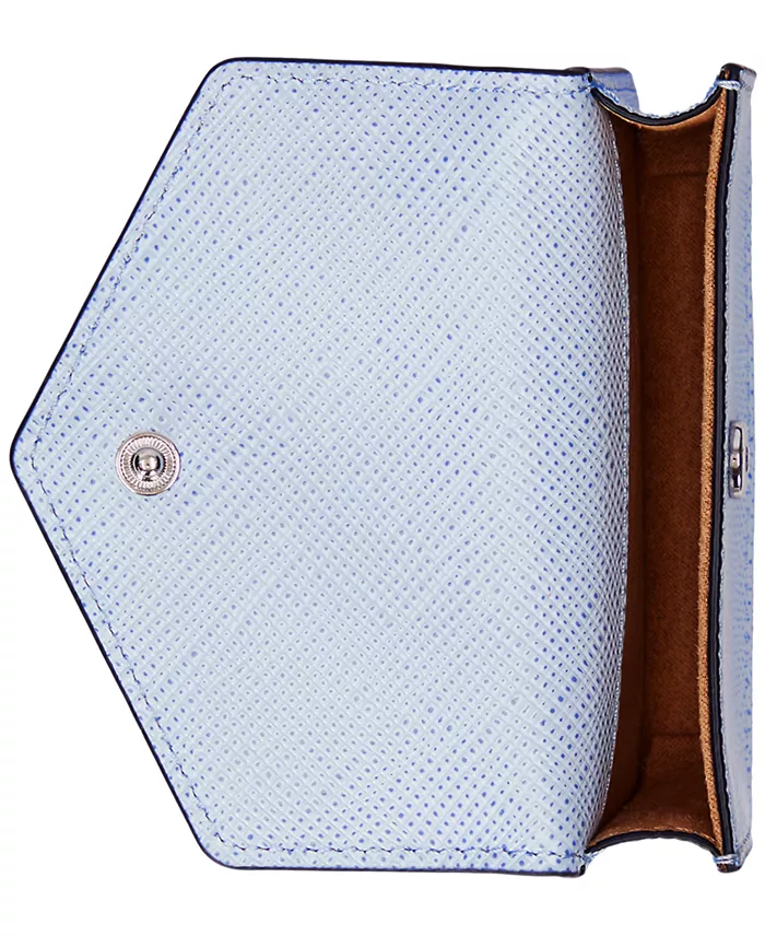 Textured Leather Small Flap Card Case image 3