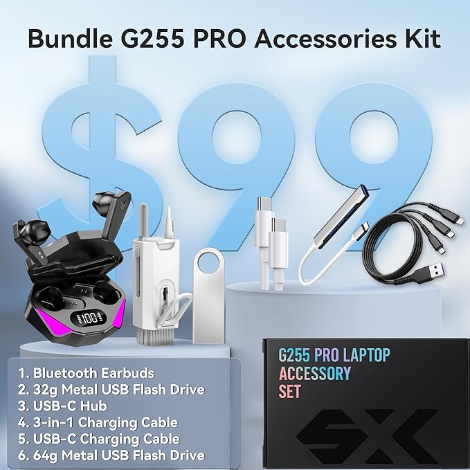 HP 255 G10 15.6 FHD Business Laptop 2025 Updated, AMD Ryzen 5 7530U (Beats i7-1165G7),32GB RAM - 1TB PCIe SSD, Webcam, Windows 11 Pro, Office Pro Permanent with LTP Accessories image 2