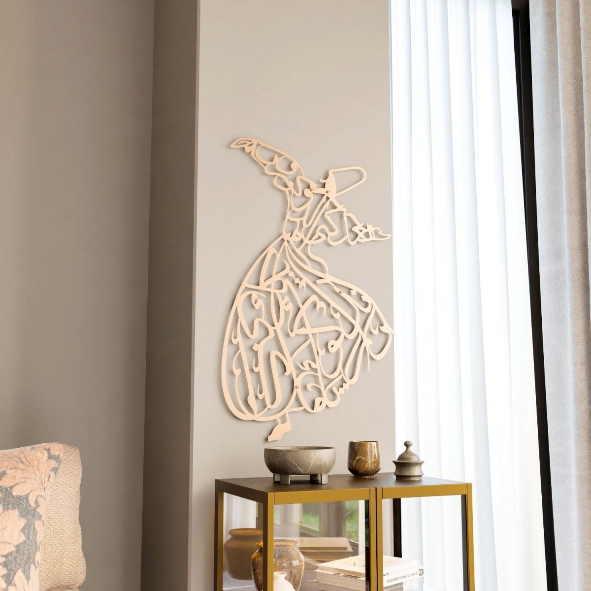 Whirling Dervish Metal Islamic Wall Art image 6