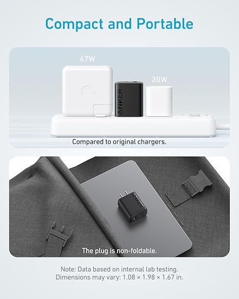 Anker iPhone 16 Charger, 2-Pack 20W Fast USB C Charger Block, for iPhone 16/16 Pro Max/15 Series/iPad Pro and More (Black, 2 Pack & 2 Cable) image 5