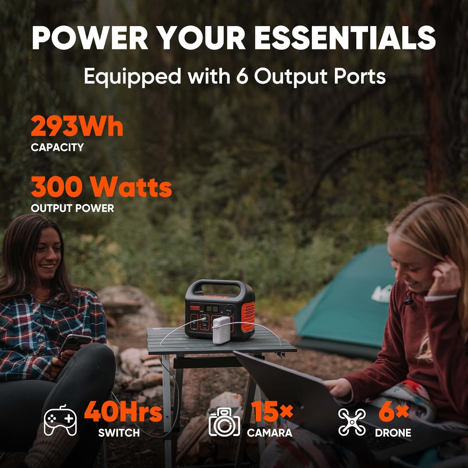 Jackery Portable Power Station Explorer 300, 293Wh Backup Lithium Battery, Solar Generator for Outdoors Camping Travel Hunting Blackout (Solar Panel Optional) image 4
