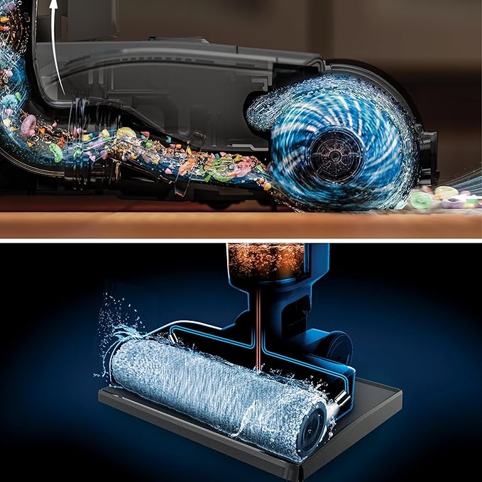 Shark HydroVac MessMaster Wet Dry Corded Vacuum Cleaner, 3-in-1 Multi-Surface Vacuum Mop & Self-Cleaning System, Lightweight, Powerful Suction, for Hard Floors & Area Rugs, Navy, WD161 image 5