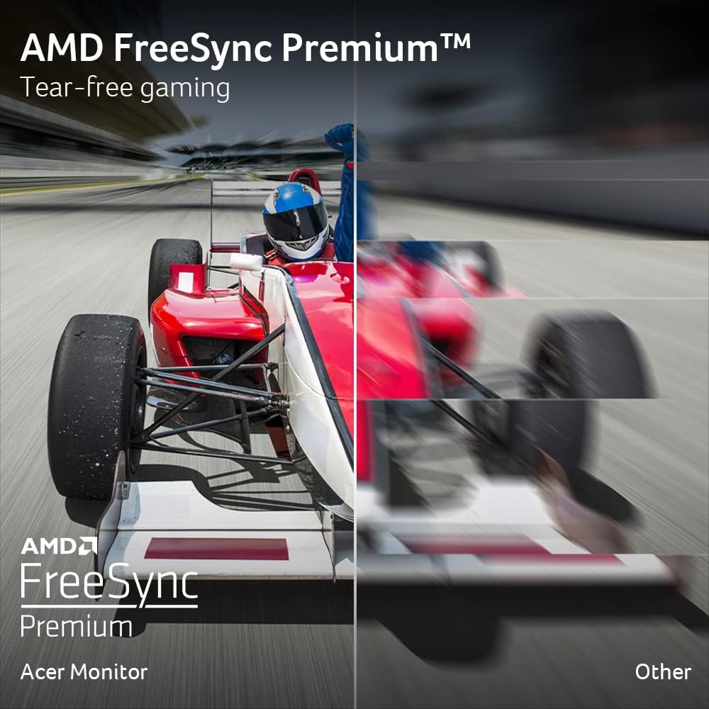 Acer Nitro 27" WQHD 2560 x 1440 PC Gaming IPS Monitor | AMD FreeSync Premium Up to 180Hz Refresh 0.5ms DCI-P3 95% 1 Display Port 1.2 & 2 HDMI 2.0 XV271U M3bmiiprx,Black image 3