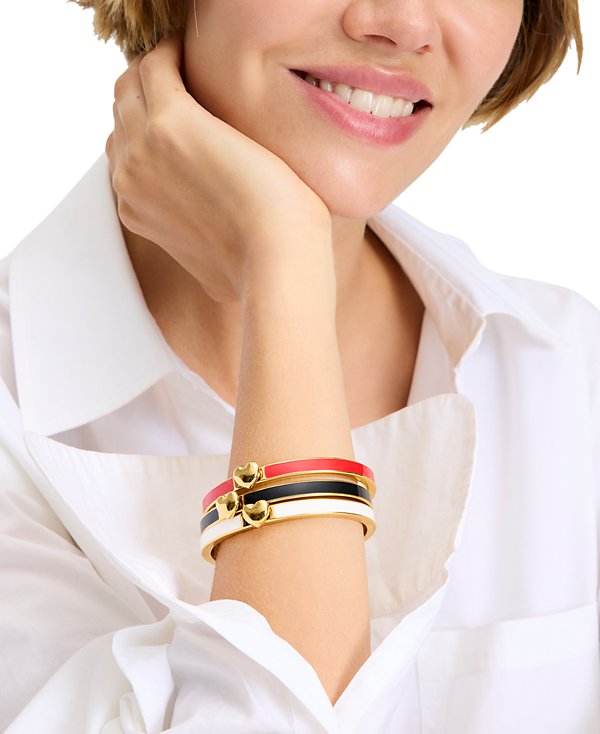 Enamel Polished Heart You Bangle Bracelet image 5