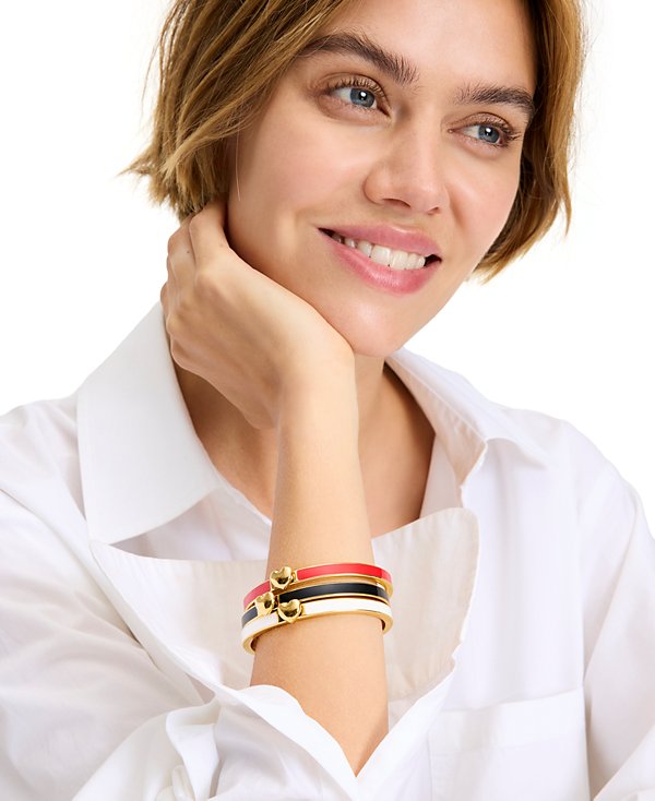 Enamel Polished Heart You Bangle Bracelet image 6