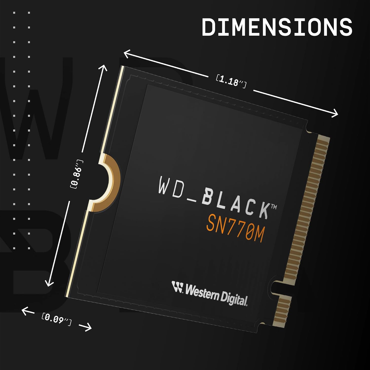 WD_BLACK 2TB SN770M M.2 2230 NVMe SSD for Handheld Gaming Devices, Speeds up to 5,150MB/s, TLC 3D NAND, Great for Steam Deck and Microsoft Surface - WDBDNH0020BBK-WRSN image 2