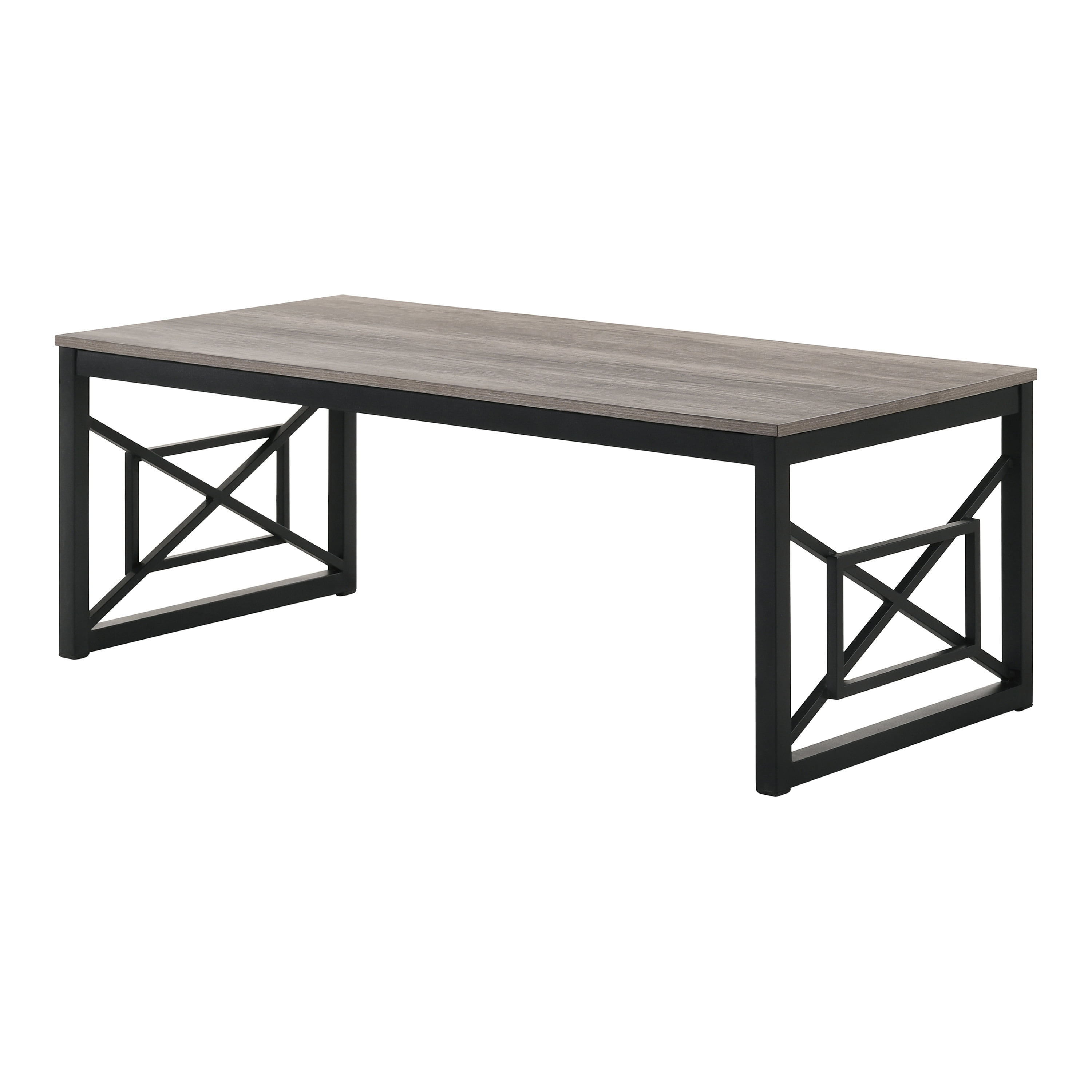 Furniture of America Dexter Wood Top and Metal Gray 2-Piece Coffee Table Set image 3