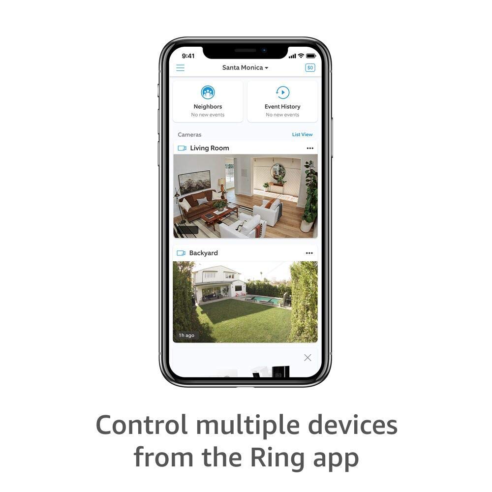 Like-New Ring Stick Up Cam Battery HD security camera with custom privacy controls, Simple setup, Works with Alexa - White image 5