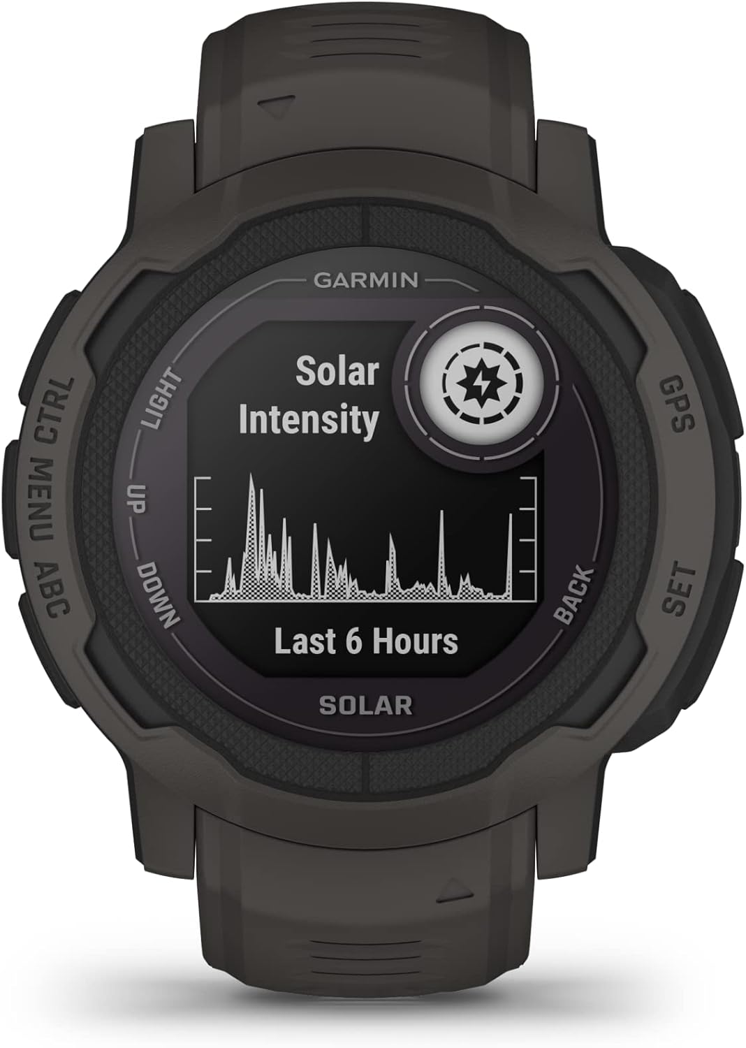 Garmin Instinct 2 Solar, GPS Outdoor Watch, Solar Charging Capabilities, Multi-GNSS Support, Tracbak Routing, Graphite image 2