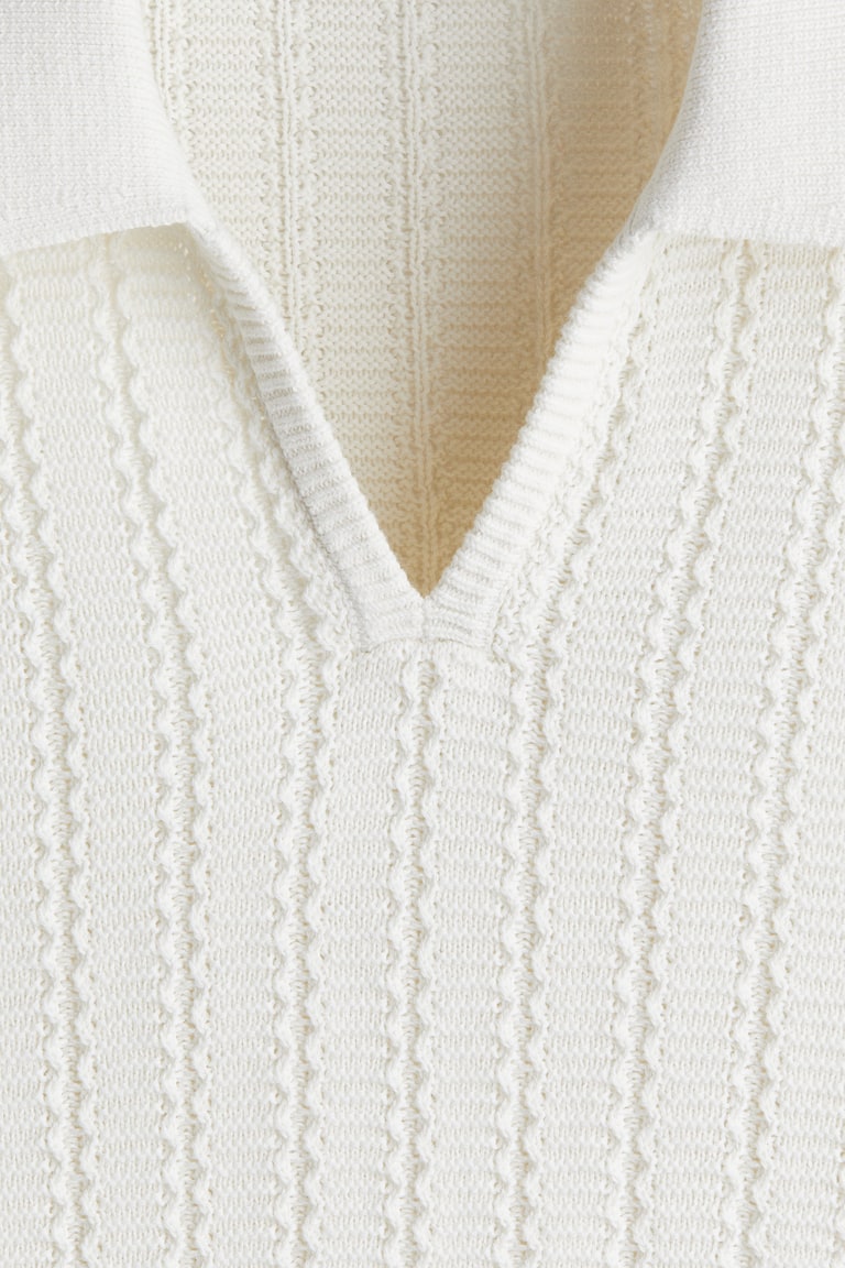 Regular-Fit Textured-Knit Polo Shirt image 6
