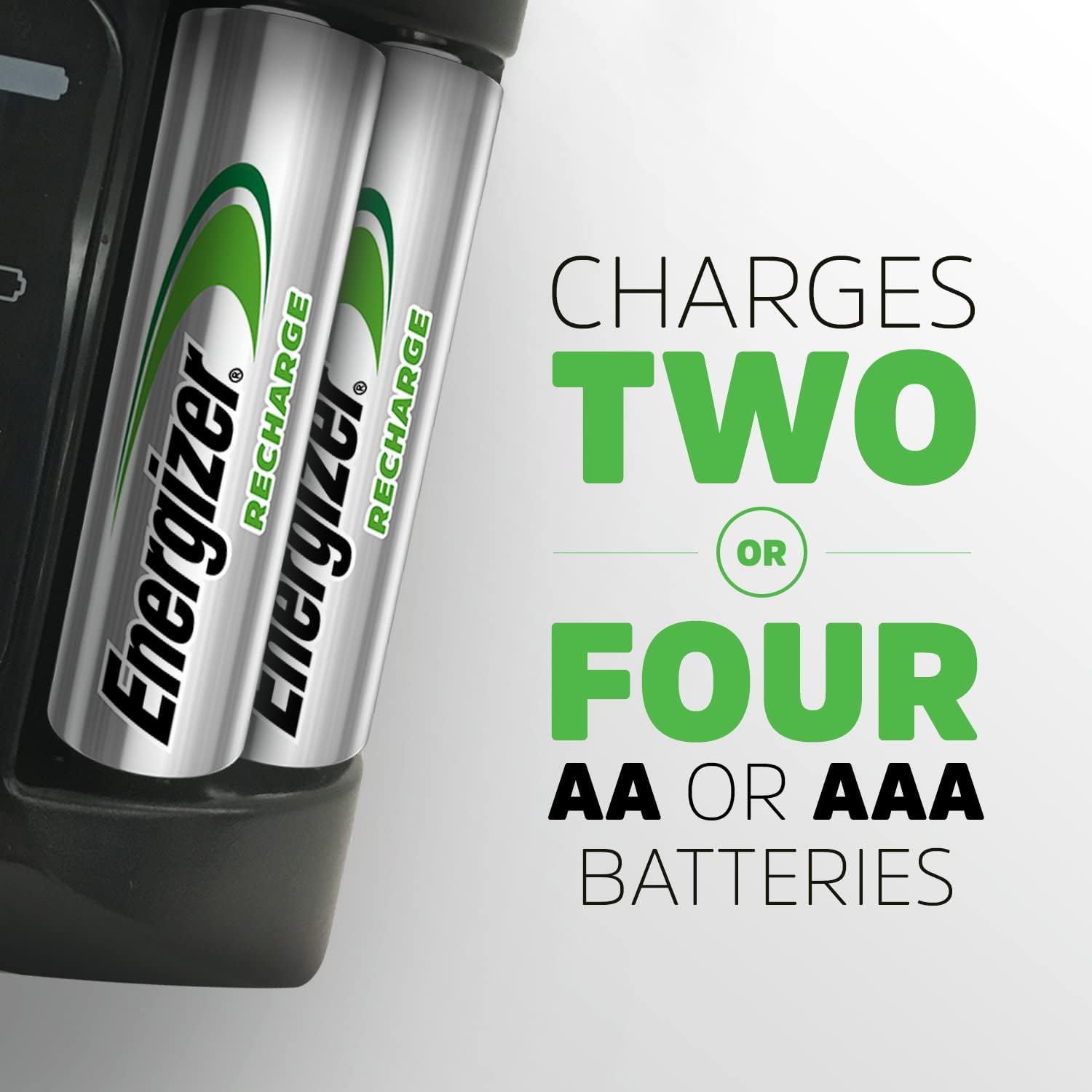 Energizer Recharge Pro Rechargeable AAA and AA Battery Charger With 4 NiMh Rechargeable AA Batteries, Provides a Full Charge in 3 Hours image 2