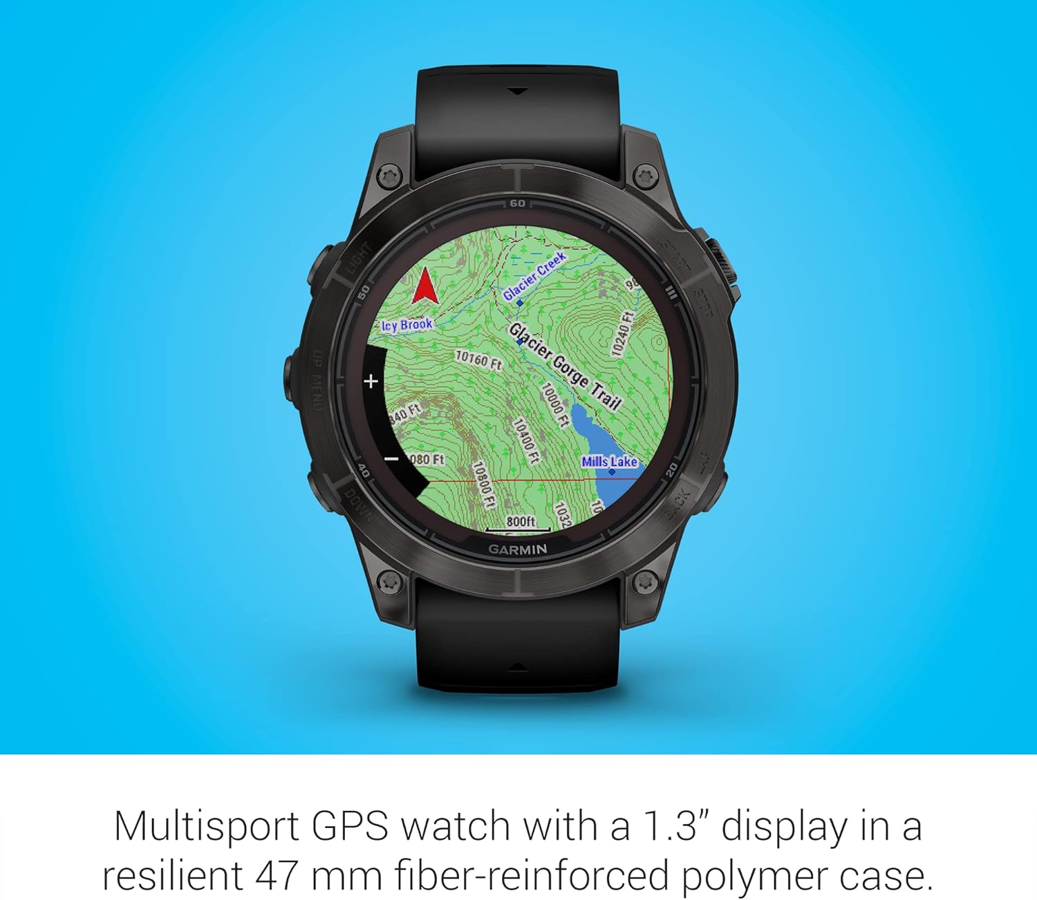 Garmin fēnix 7 Pro Sapphire Solar, Multisport GPS Smartwatch, Built-in Flashlight, Solar Charging Capability, Black image 5
