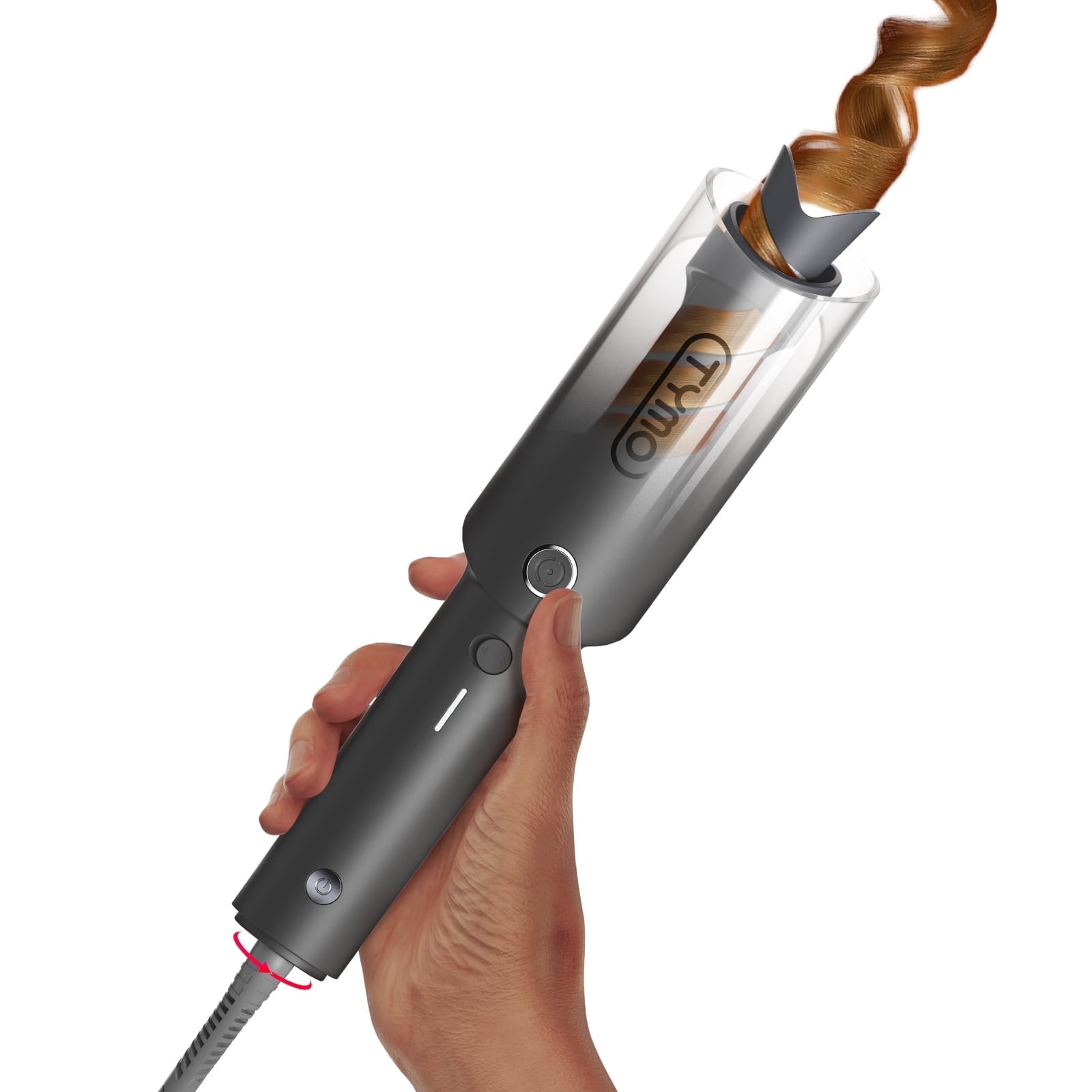 TYMO CURLPRO Automatic Curling Iron, Rotating Curling Wand for Lasting Beach Waves, 500M Ionic, Dual Voltage & Lightweight, 1 inch, Black Fade image 1
