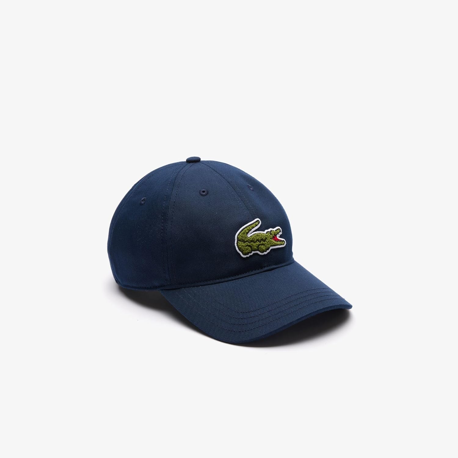 Lacoste Unisex Front Medium Croc Cotton Twill Cap, One Size, Navy image 2