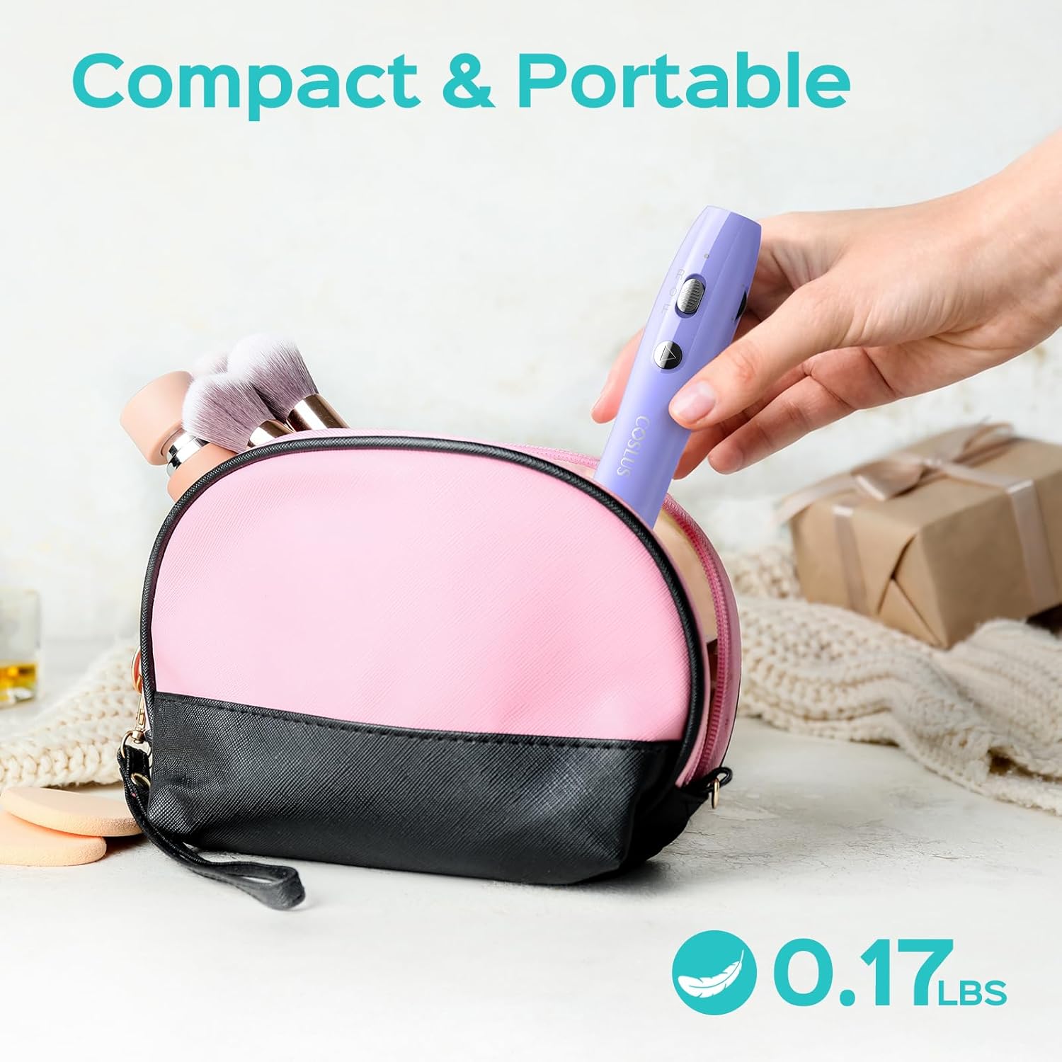 COSLUS Cordless Electric Nail Drill File: Nail Drill Machine with Stepless Speed Knob for Acrylic Gel Dip Powder Polish, Professional Portable Manicure Pedicure Rechargeable for Home Salon Use Purple image 6