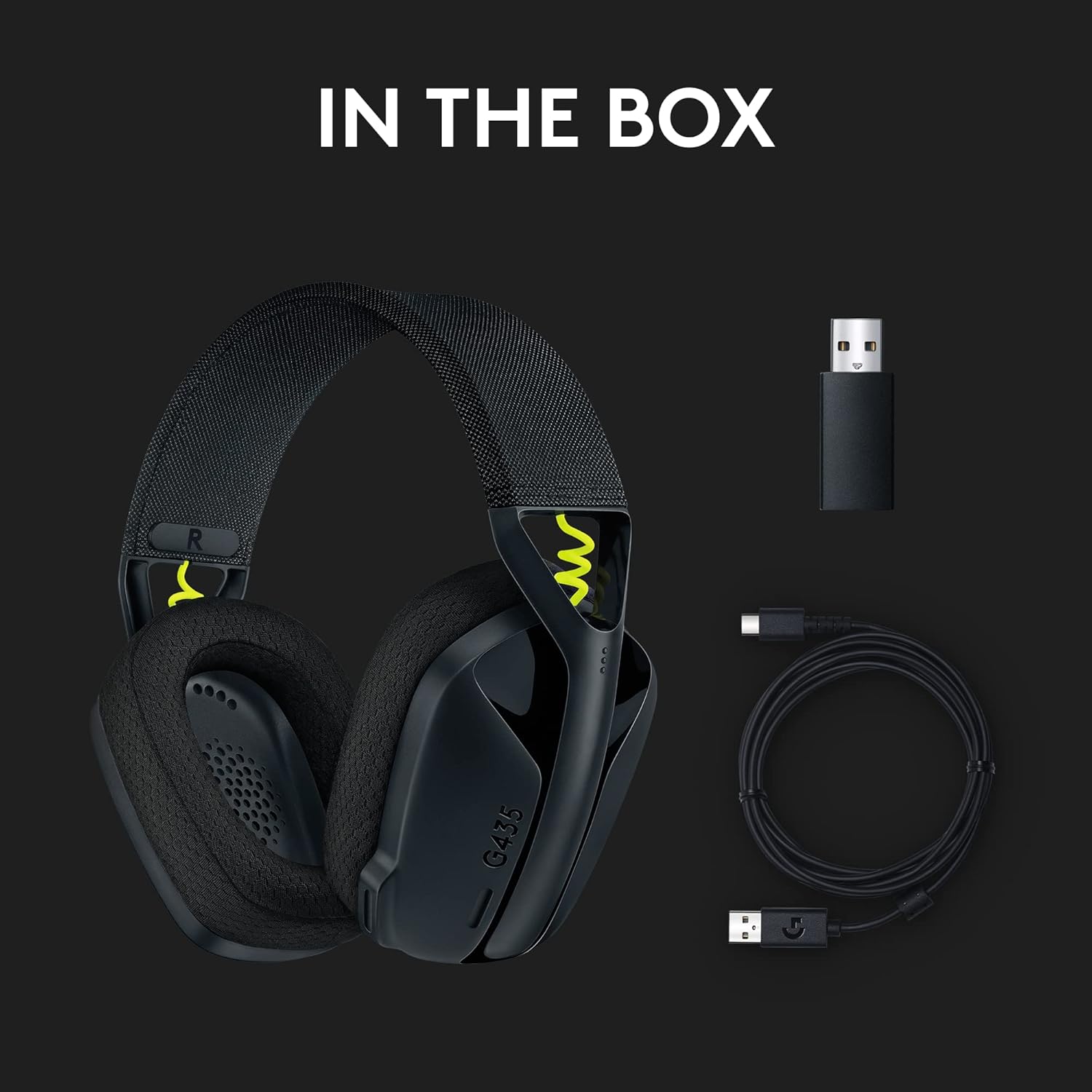 Logitech G435 LIGHTSPEED and Bluetooth Wireless Gaming Headset - Lightweight over-ear headphones, built-in mics, 18h battery, compatible with Dolby Atmos, PC, Mobile - Black image 9