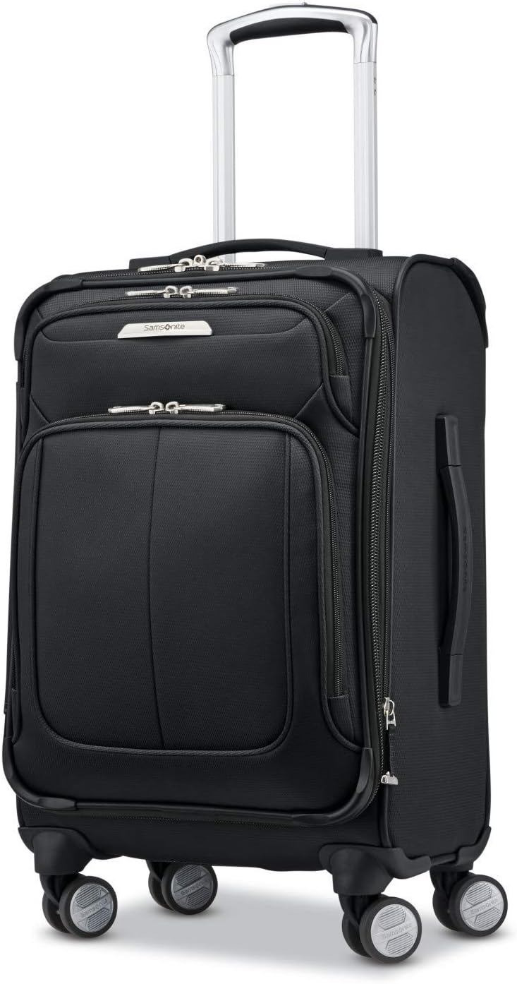 Samsonite Solyte DLX Softside Expandable Luggage with Spinner Wheels, Midnight Black, Carry-On 20-Inch image 1