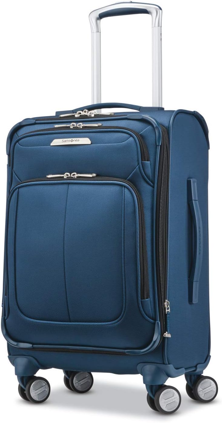 Samsonite Solyte DLX Softside Expandable Luggage with Spinner Wheels, Mediterranean Blue, Carry-On 20-Inch image 1