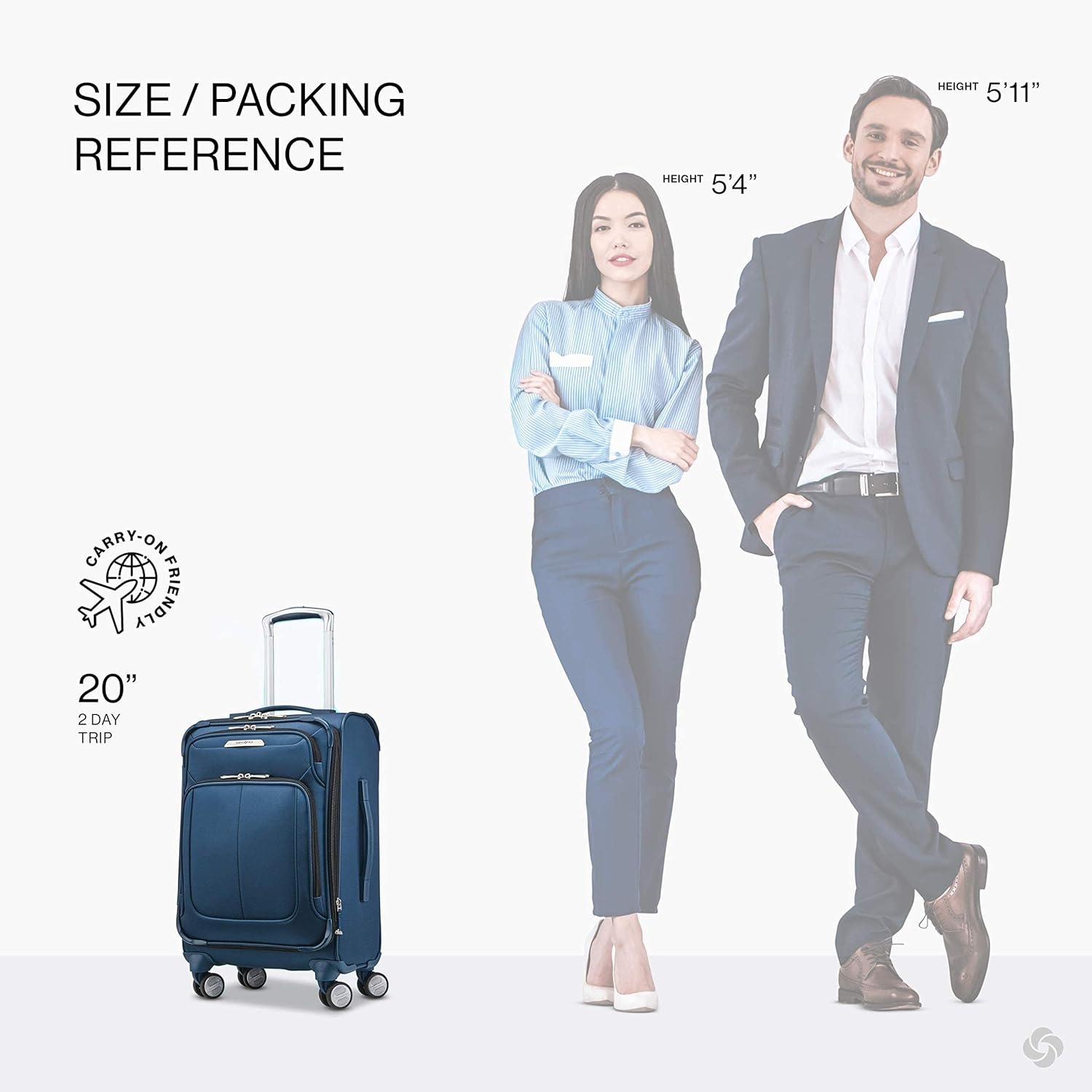 Samsonite Solyte DLX Softside Expandable Luggage with Spinner Wheels, Mediterranean Blue, Carry-On 20-Inch image 3