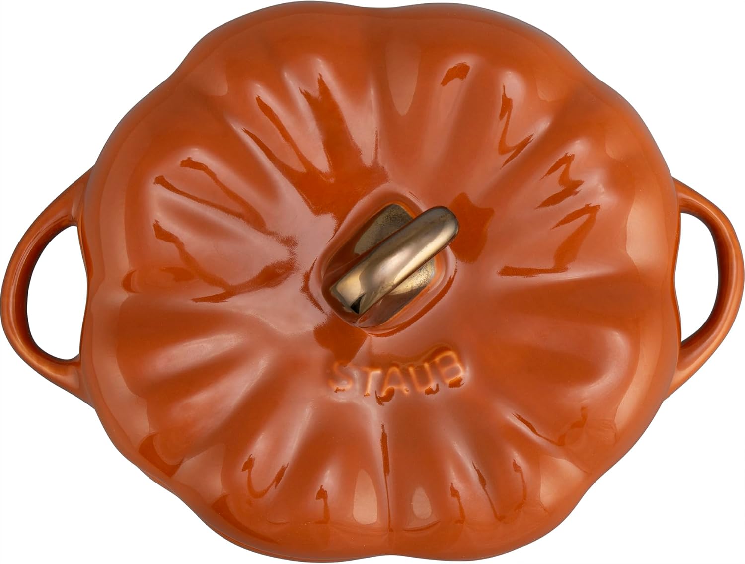 STAUB Ceramic 0.75-qt Petite Pumpkin, Oven & Stove Safe up to 572°F, Pumpkin Dish, Baking Candy Burnt Orange image 4