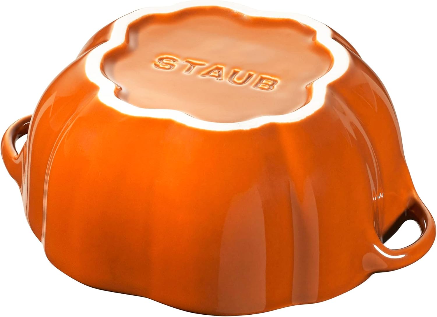 STAUB Ceramic 0.75-qt Petite Pumpkin, Oven & Stove Safe up to 572°F, Pumpkin Dish, Baking Candy Burnt Orange image 6