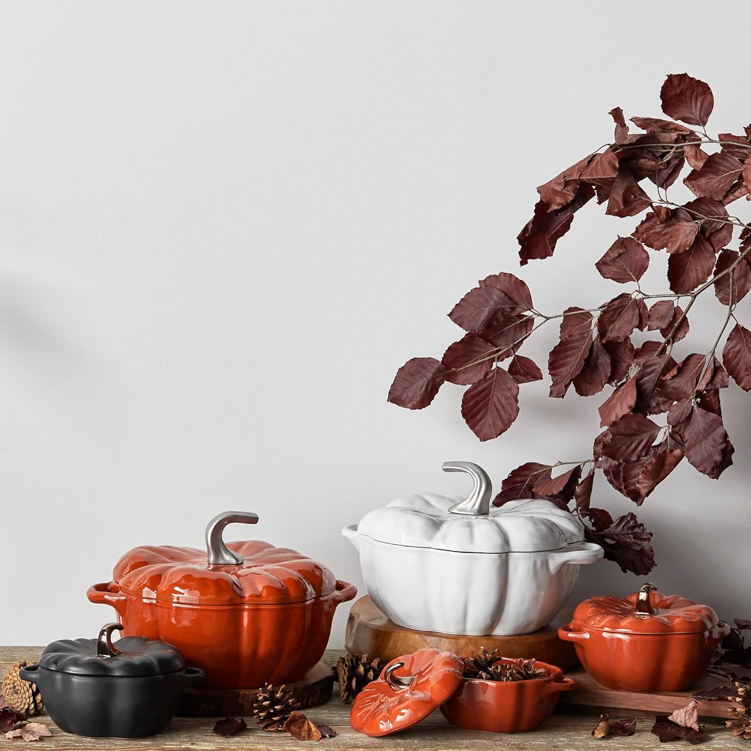 STAUB Ceramic 0.75-qt Petite Pumpkin, Oven & Stove Safe up to 572°F, Pumpkin Dish, Baking Candy Burnt Orange image 7