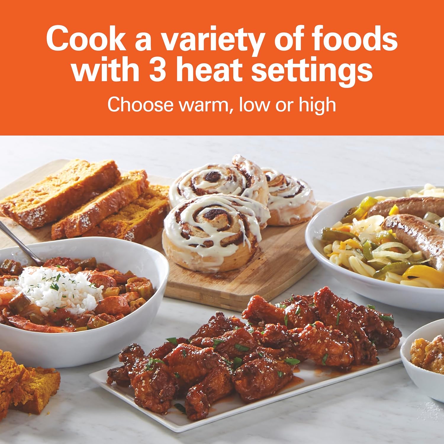 Hamilton Beach 7 Quart Programmable Slow Cooker With Flexible Easy Programming, 5 Cooking Times, Dishwasher-Safe Crock & Lid, Silver (33473) image 8