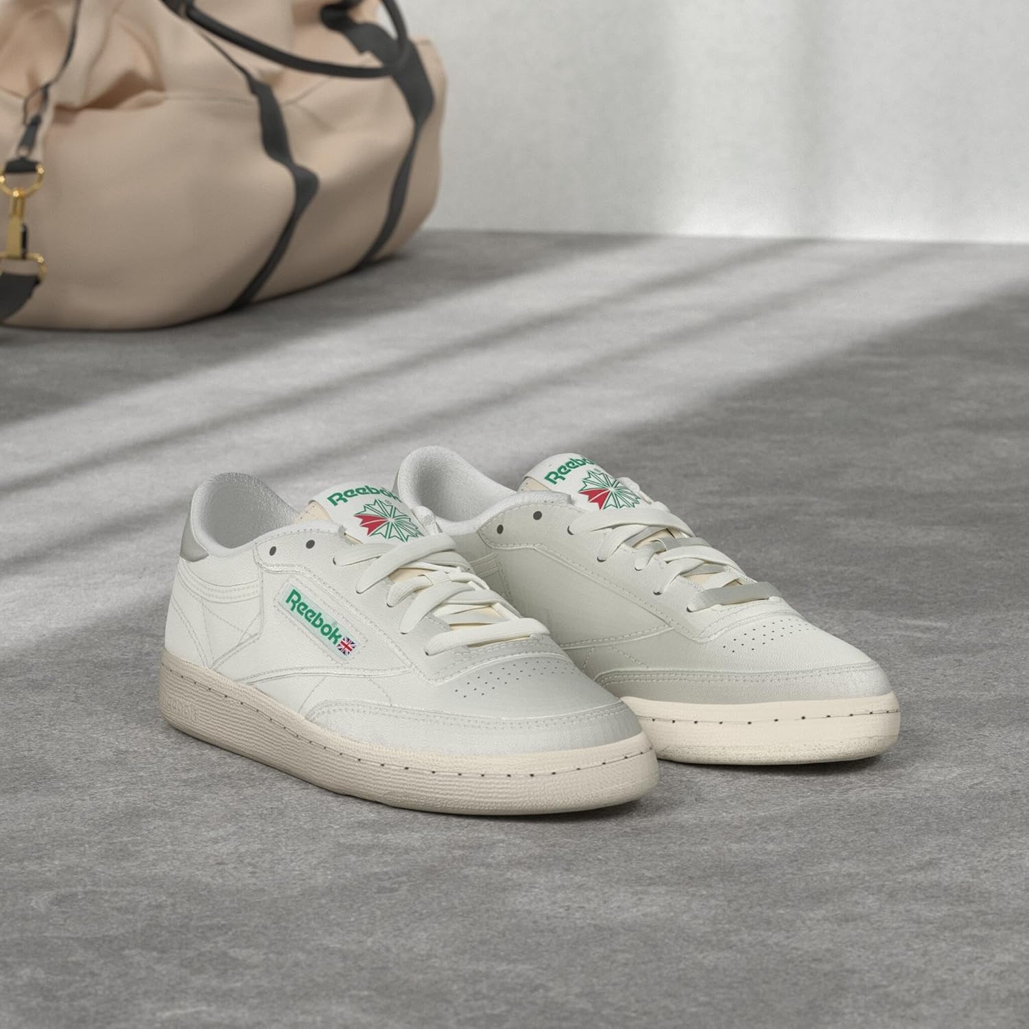 Reebok Womens Club C 85 Vintage Tennis Sneakers for Women, Casual White Womens Shoes image 2