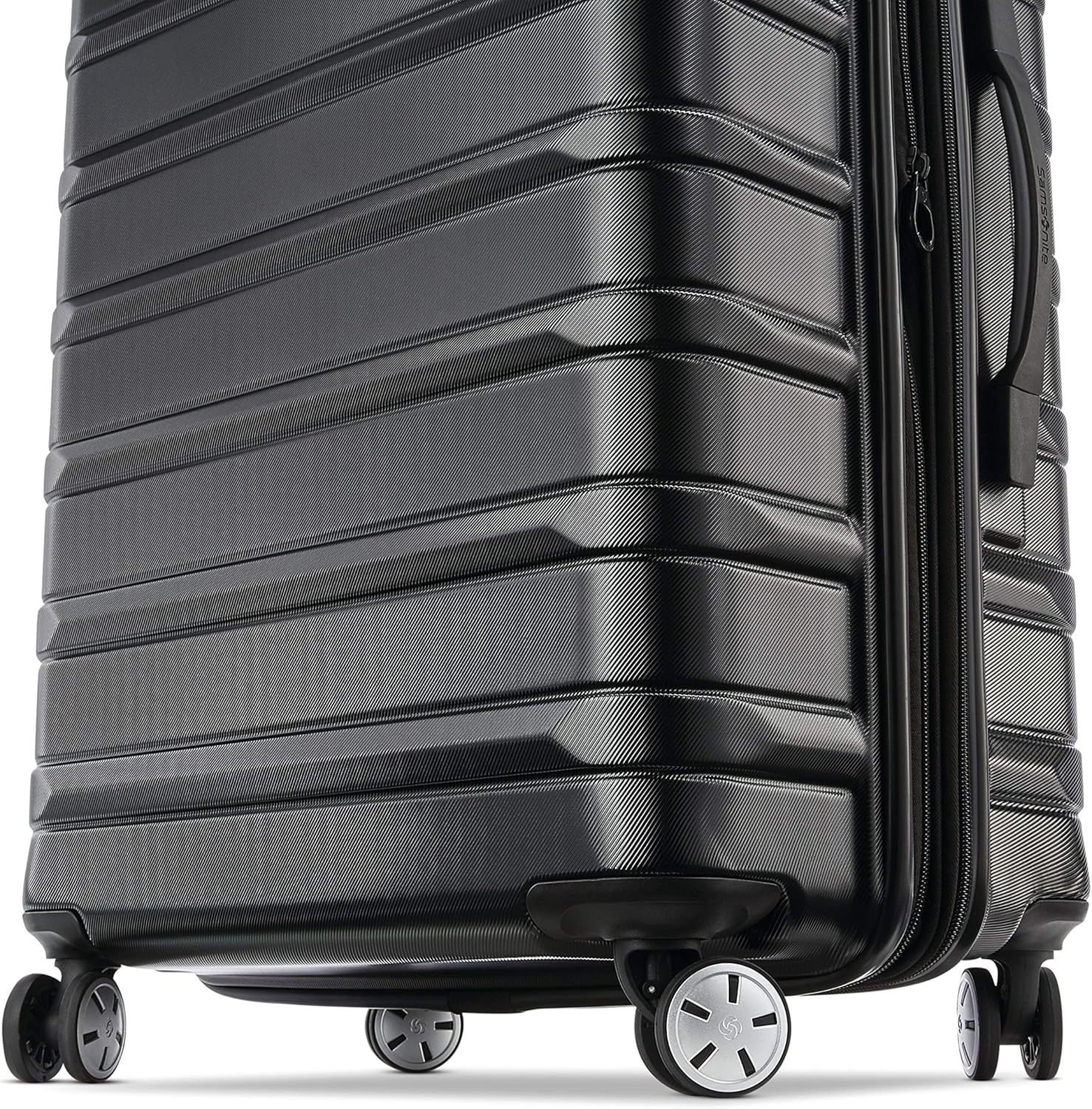 Samsonite Omni 2-2 Piece 19/28 Hardside Luggage with 360° Spinner Wheels - Scratch Resistant Hardshell - TSA, Airline-Approved - Expandable Polycarbonate Lightweight - Midnight Black image 2