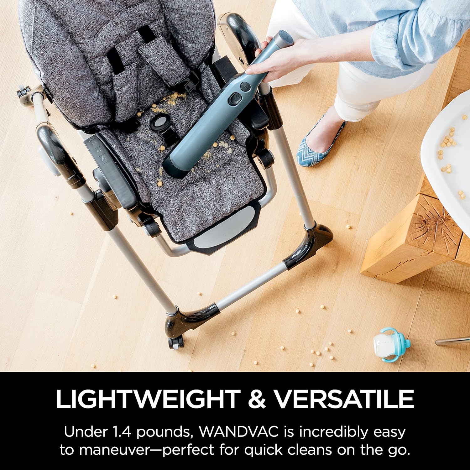 Shark WV201BLBRN WANDVAC Cordless Hand Vac, Lightweight and Portable at 1.4 lbs. with Powerful Suction, Charging Dock, One-Touch Empty for Car & Home, Cove Blue image 4