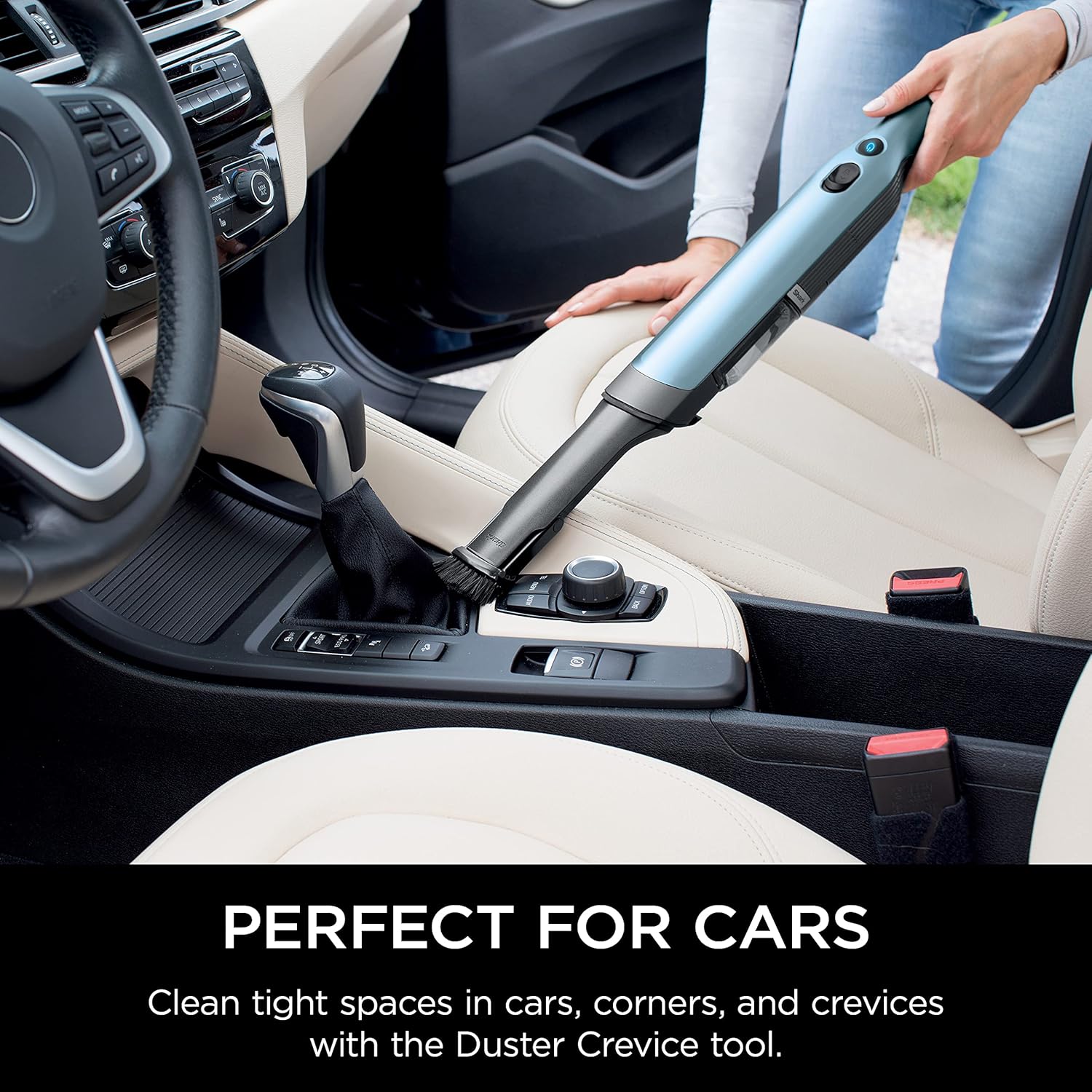 Shark WV201BLBRN WANDVAC Cordless Hand Vac, Lightweight and Portable at 1.4 lbs. with Powerful Suction, Charging Dock, One-Touch Empty for Car & Home, Cove Blue image 5