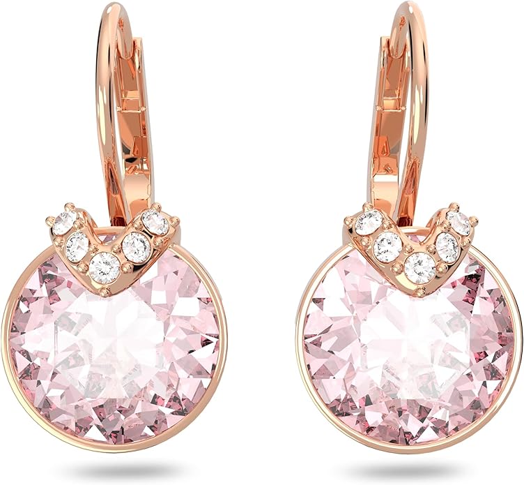 Swarovski Bella V Crystal Earrings, Grey, Yellow, Clear, Rose Color Crystals, Part of the Swarovski Bella V Collection image 3