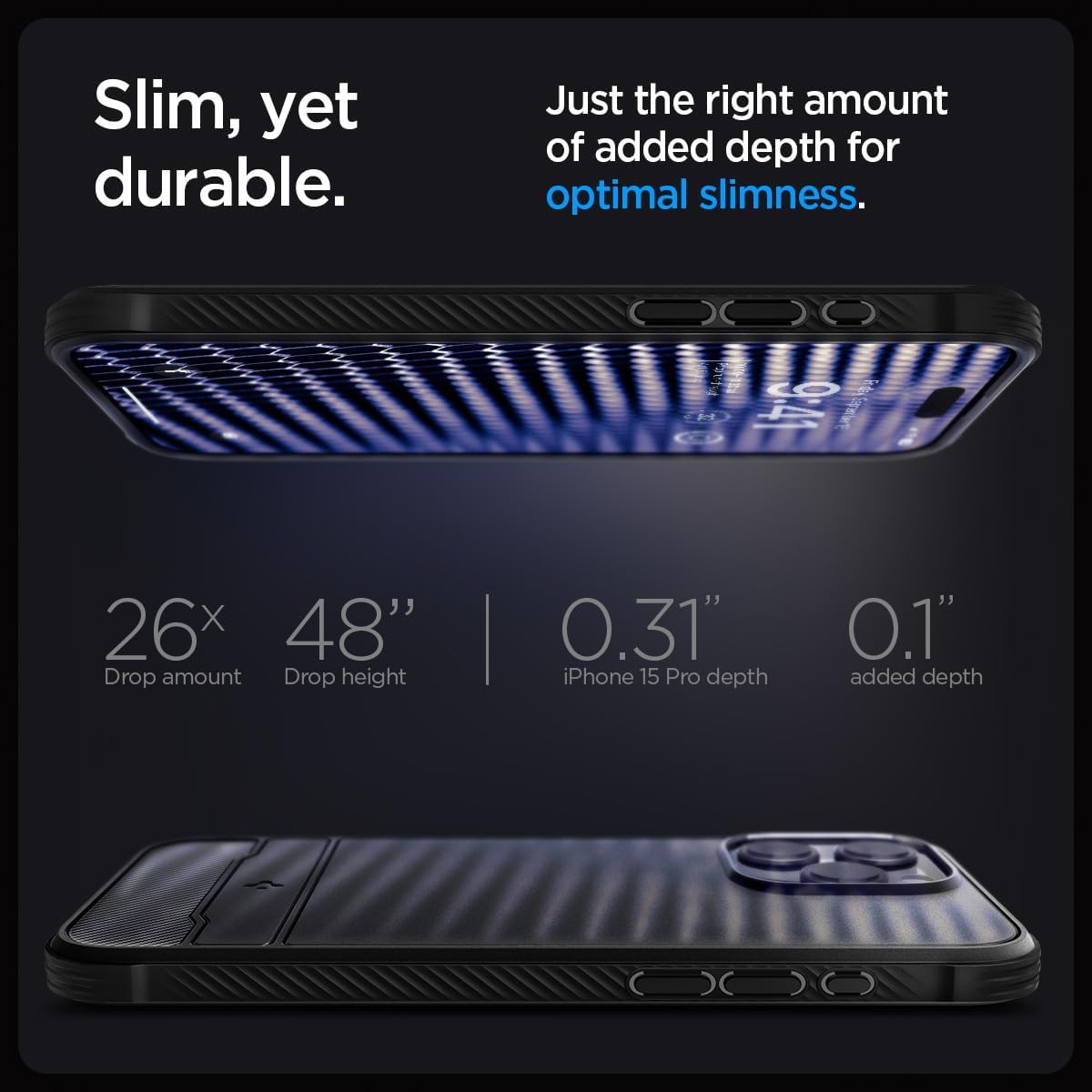 Spigen Rugged Armor MagFit Designed for iPhone 15 Pro Case (2023) [Military-Grade Protection] Compatible with MagSafe - Matte Black image 7