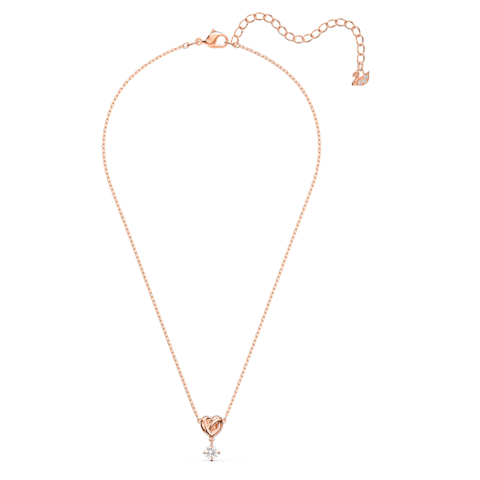 Lifelong Heart pendant White, Rose gold-tone plated image 2