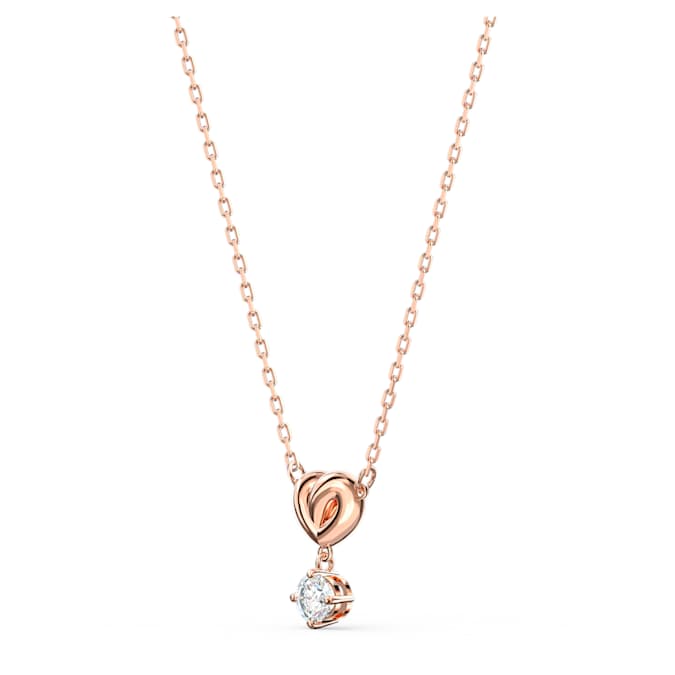 Lifelong Heart pendant White, Rose gold-tone plated image 3