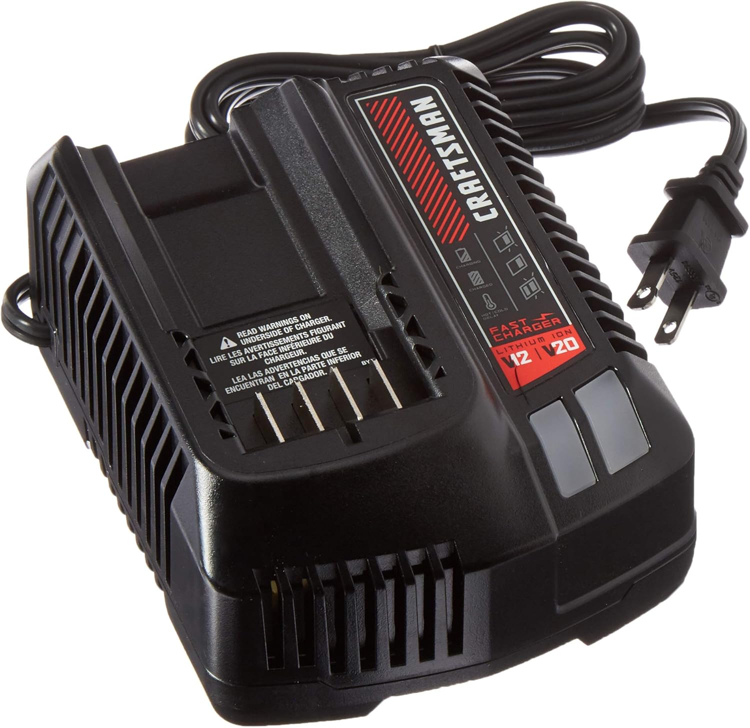 CRAFTSMAN V20 Battery Charger, LED Charging Indicator, Compatible with all CRAFTSMAN V20 Power Tool and Outdoor Tool Batteries (CMCB104) image 1