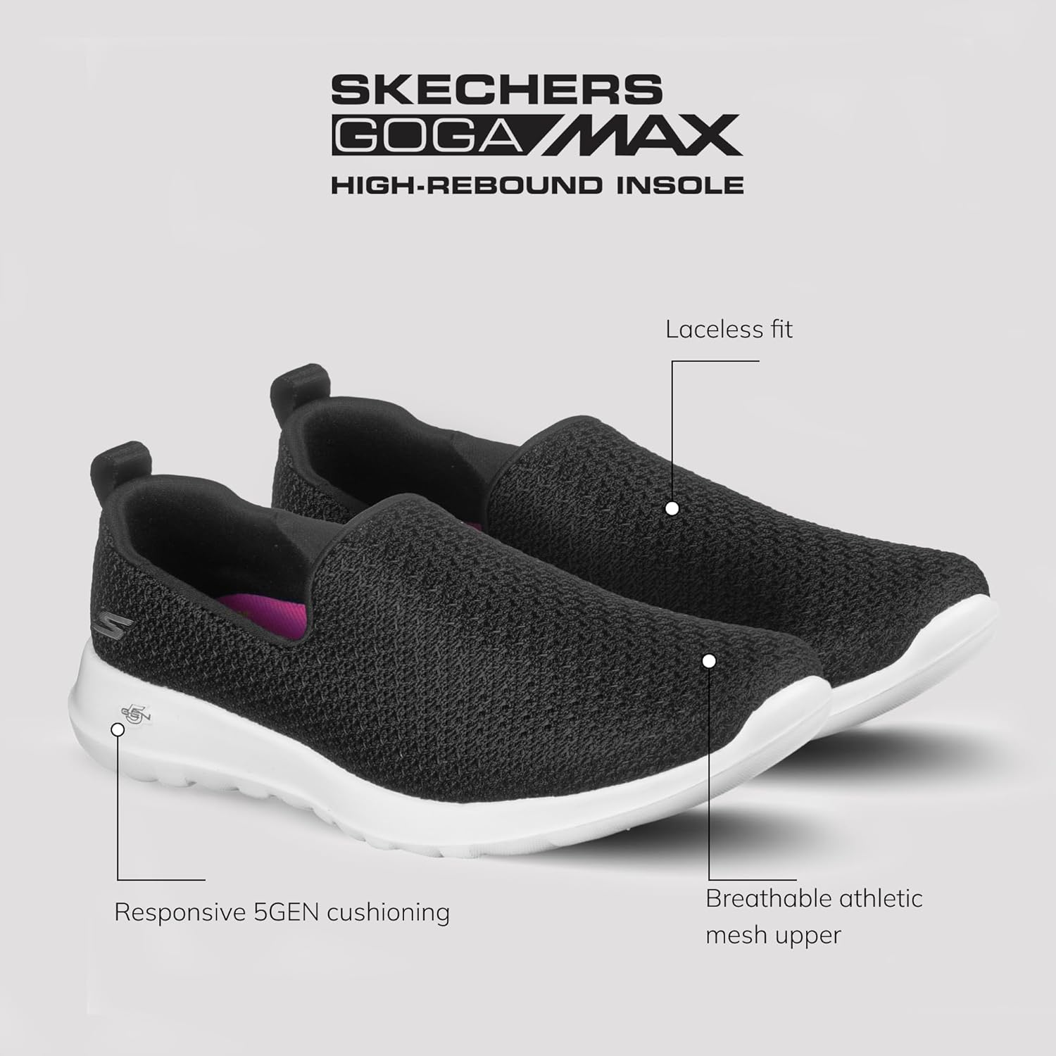 Skechers Women's Go Walk Joy Sneaker – 5GEN Cushioning, Air-Cooled GOGA Mat, Breathable Mesh Upper image 3