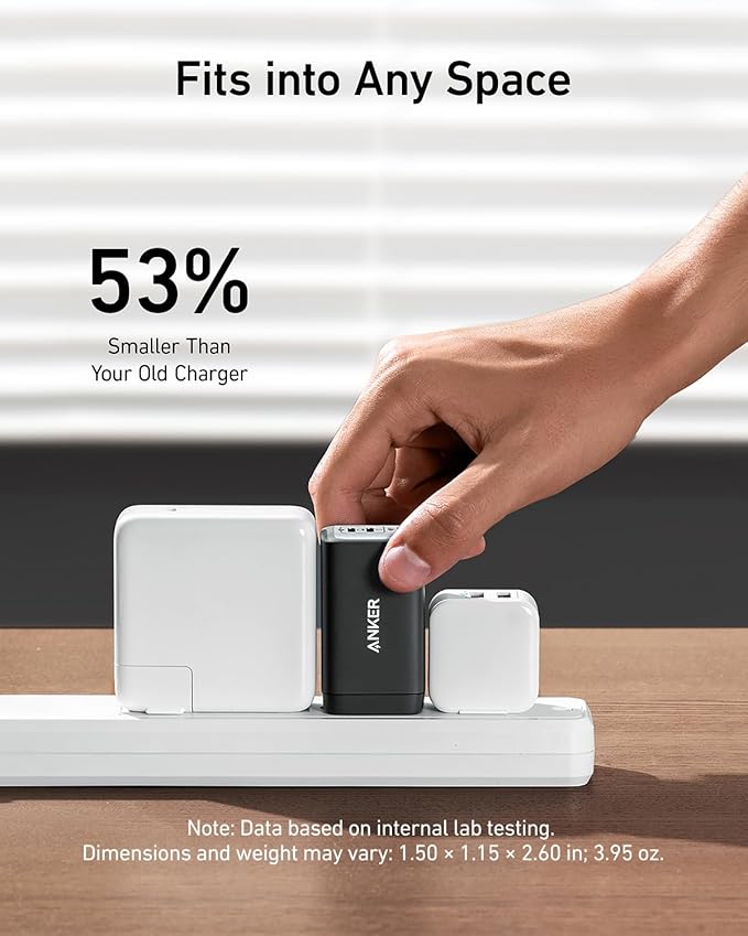 Anker USB C Charger(Nano II 65W), PPS 3-Port Fast Compact Foldable Wall Charger for MacBook Pro/Air, iPad Pro, Galaxy S20, Dell XPS 13, Note 20/10+, iPhone 17/17 Pro, Steam Deck, and More image 4