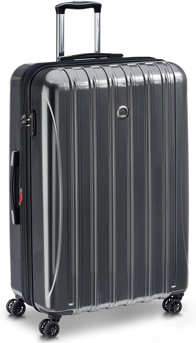DELSEY PARIS Helium Aero Hardside Expandable Luggage with Spinner Wheels, Titanium, Checked-Large 28 Inch image 5
