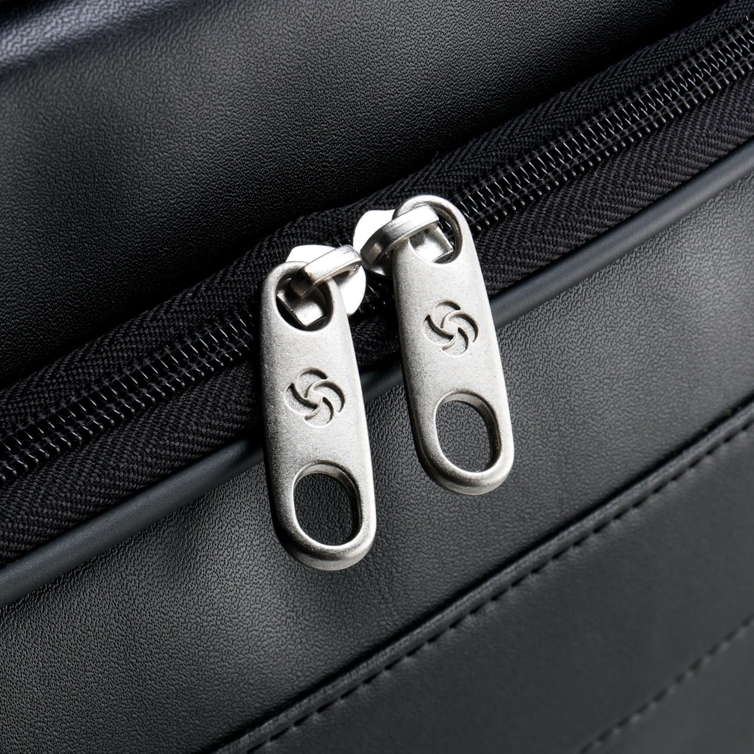 Samsonite Leather Slim Briefcase, Black, 16 Inch image 4