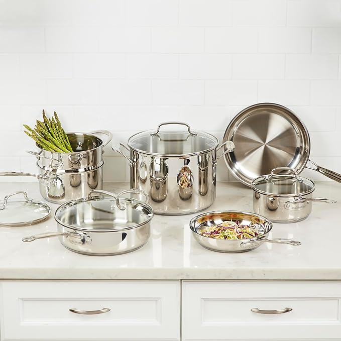 Cuisinart 77-11G Stainless Steel 11-Piece Set Chef's-Classic-Stainless-Cookware-Collection image 2
