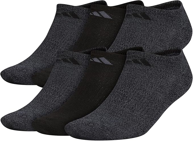 Adidas Men's Athletic Cushioned 6-Pack No Show, Socks for Men image 1
