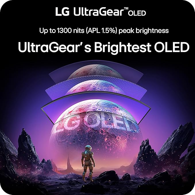 LG 45GX900A-B 45-Inch Ultragear WQHD (3440 x 1440) OLED Curved Gaming Monitor, 240Hz, 0.03ms, NVIDIA G-Sync, VESA DisplayHDR True Black 400, HDMI 2.1, DisplayPort, USB Type-C PD 65W, Black image 2