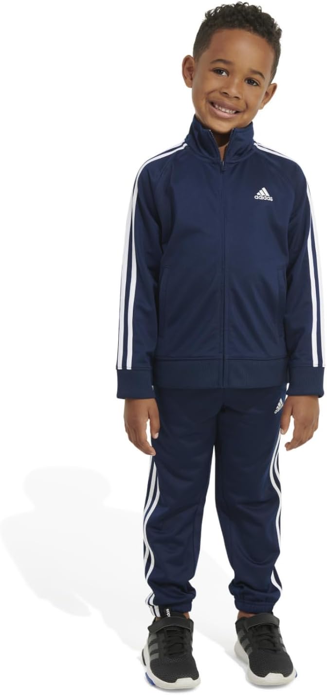 Adidas boys Tricot Tracksuit Jacket Jogger Pant Set image 3