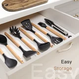 Astercook 38-Pc Silicone Utensils – Heat Resistant, BPA-Free, Black image 2