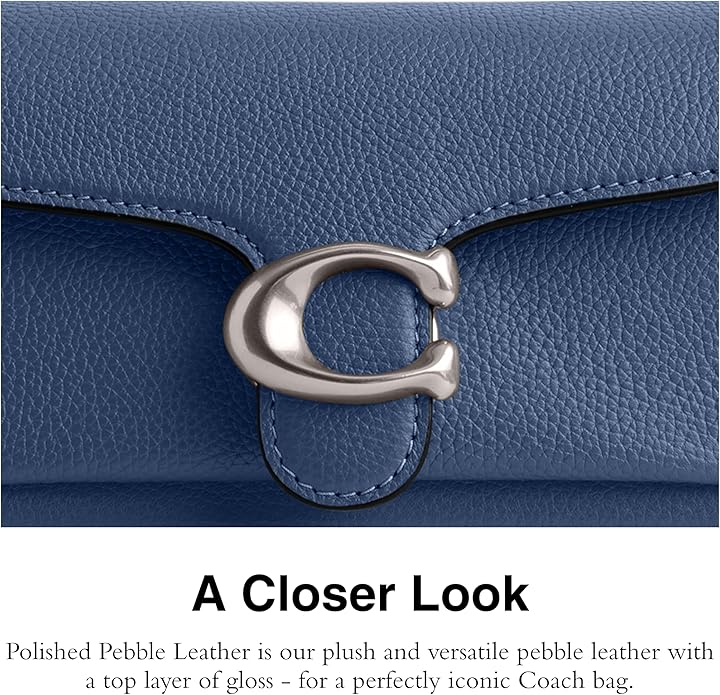 COACH womens Polished Pebble Leather Tabby Shoulder Bag 20 image 4