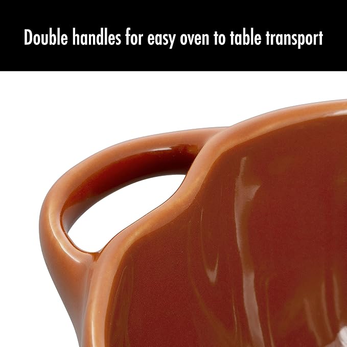 STAUB 0.5-qt Petite Ceramic, Oven & Stove Safe up to 572°F, Pumpkin Dish, Baking , Candy Dish, Burnt Orange image 5