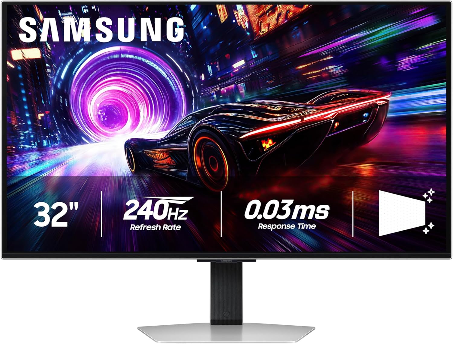 SAMSUNG 32” Odyssey QD-OLED G8 (G81SF), 4K, 240Hz, Gaming Monitor, 0.03ms Response Time, DisplayHDR True Black 400, AMD FreeSync™ Premium Pro, G-Sync Compatibile, 3 Yr Warranty, LS32FG810SNXZA, 2025 image 1