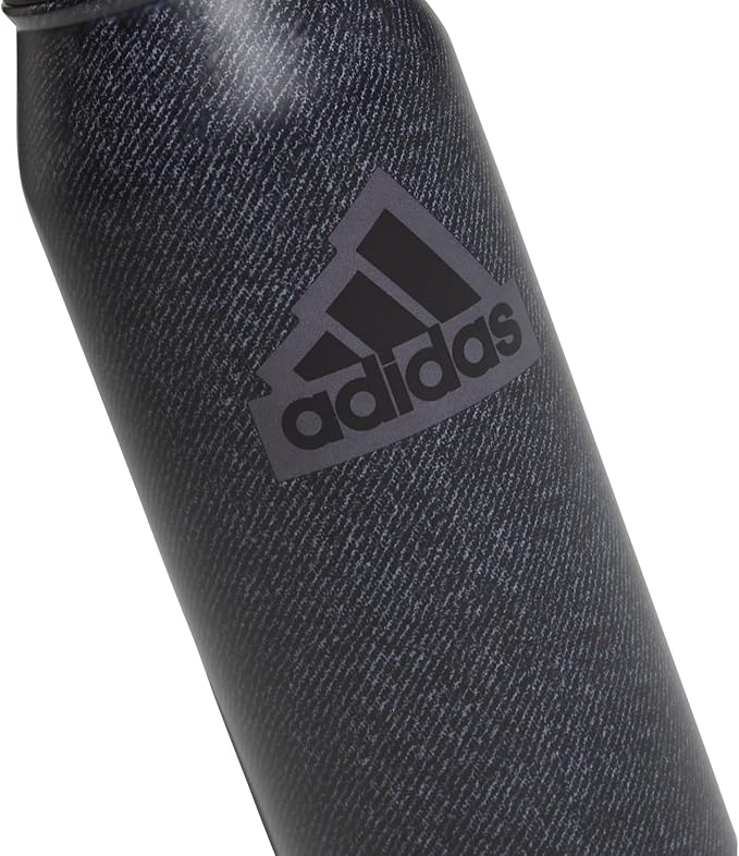 Adidas 1 Liter (32 oz) Metal Water Bottle, Hot/Cold Double-Walled Insulated 18/8 Stainless Steel, Twill Black/Black/Grey Five, 32 Ounces image 4