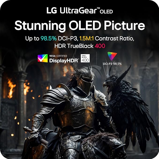LG 32GX870A-B 32-inch Ultragear 4K UHD (3840 x 2160) OLED Gaming Monitor, Dual-Mode, 240Hz, 0.03ms, NVIDIA, AMD FreeSync Premium Pro, VESA DisplayHDR True Black 400, USB Type-C, DP2.1, Black image 6